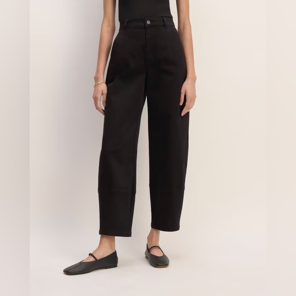 🖤EVERLANE THE UTILITY BARREL PANTS IN BLACK 0 - Picture 1 of 7